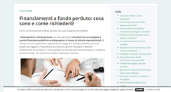 Desktop Screenshot of finanziamentiafondoperduto.net